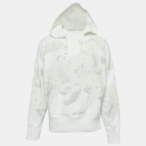 Kenzo White Polar Bear Print Cotton Knit Seasonal Hoodie M
